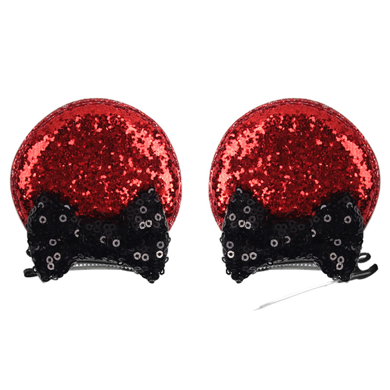 Új színek Klasszikus Disney Fülek Hajkapcsok Lányok Minnie Egér flitter masni Hajtartozékok Csillogó Party Fesztivál Hajszárak 2024