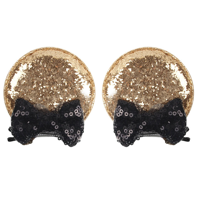 Új színek Klasszikus Disney Fülek Hajkapcsok Lányok Minnie Egér flitter masni Hajtartozékok Csillogó Party Fesztivál Hajszárak 2024