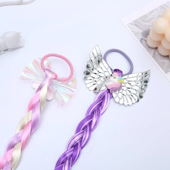 Princess Colorful Braid Cartoon Headband Hairpiece Cosplay πλεγμένες περούκες για φόρεμα σετ κοριτσιών γάμου για πάρτι γενεθλίων