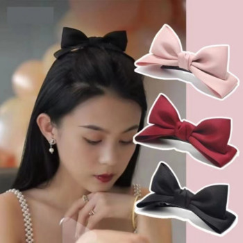Корейски 3D фиби за коса с червен лък Сладки щипки за коса на принцеса Панделки Шноли Шапки за момичета Дамски модни аксесоари за коса 2023 Ново