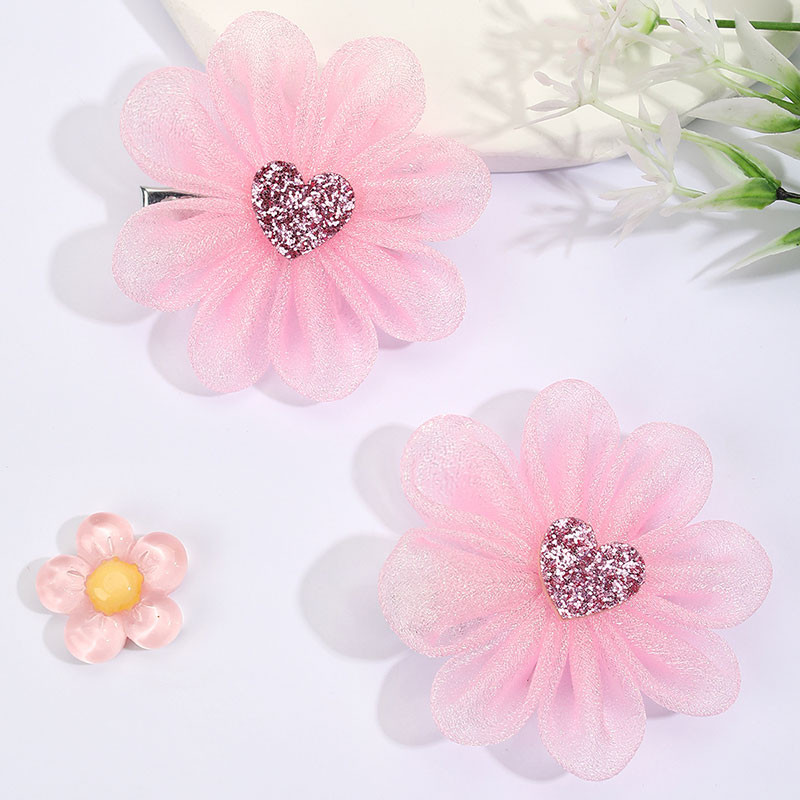 2 DB Új Gyerek Haj Virág Clipek Hálós Chiffon Boutique Hajtűk Divat Hajkiegészítők Baba Hajcsat Lányok Ruházat Fejfedők