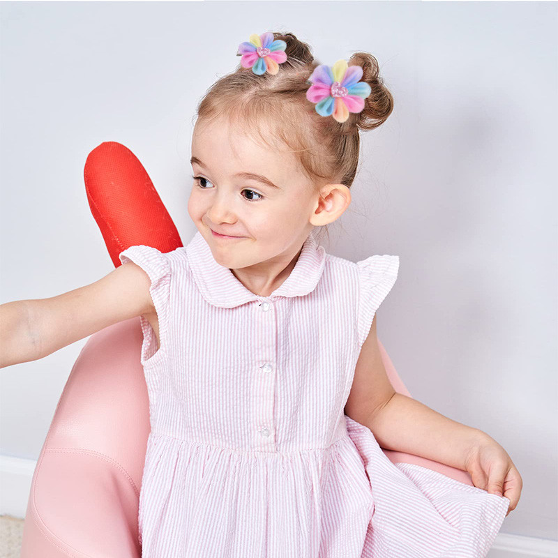 2 DB Új Gyerek Haj Virág Clipek Hálós Chiffon Boutique Hajtűk Divat Hajkiegészítők Baba Hajcsat Lányok Ruházat Fejfedők