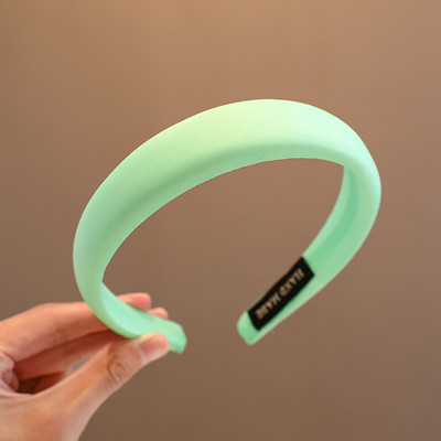 2023 New Children Lovely Headband Kids Γλυκά αξεσουάρ για τα μαλλιά Βρεφικά κορίτσια Χαριτωμένο σφουγγάρι καραμέλα με ευρεία άκρη φθορίζον μασίφ στεφάνι μαλλιών