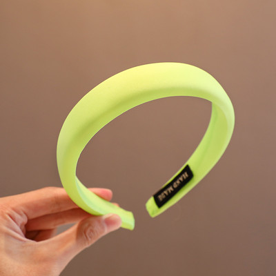 2023 New Children Lovely Headband Kids Γλυκά αξεσουάρ για τα μαλλιά Βρεφικά κορίτσια Χαριτωμένο σφουγγάρι καραμέλα με ευρεία άκρη φθορίζον μασίφ στεφάνι μαλλιών