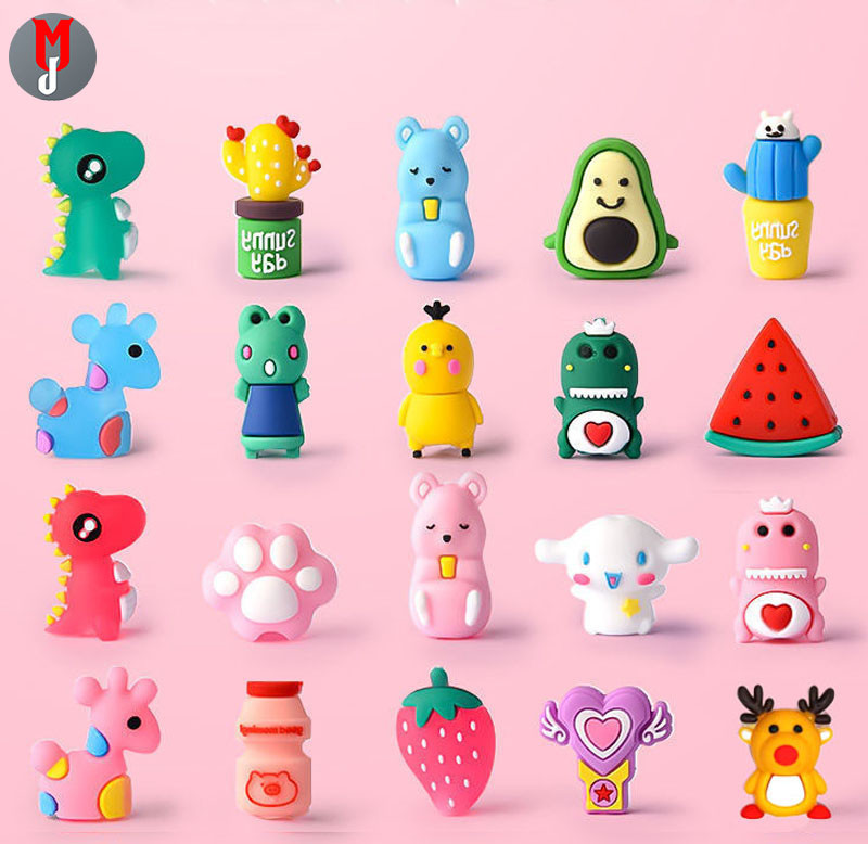 5-10 DB aranyos gyermek tollhüvelyű rajzfilm szilikon törésgátló utántöltő tanulói ceruzavédő sapka