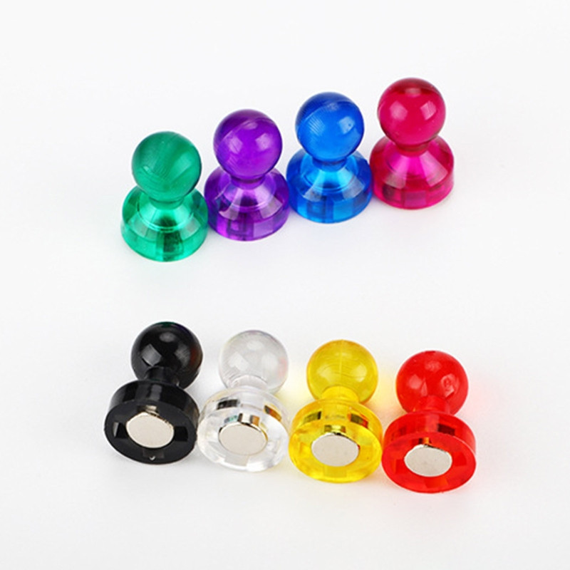 10 db kis tolótűk Irodai mágnesek 8 színű, erős gombostűk