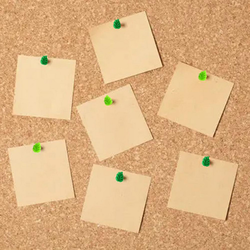 20 kom. Sjajne pribadače Izdržljive i dobre fiksacije Mini igle za guranje plakata u obliku zelenog lišća