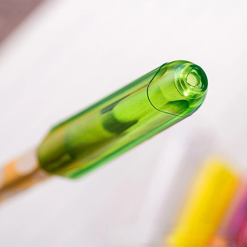 Защитен капак за молив Защитен капак Смесен цвят Пластмасова капачка за химикалка Цветен удължител за молив Накрайник за писалка Защитен капак