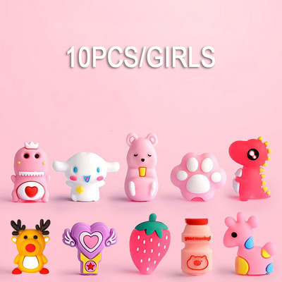 10 ΤΕΜ. Νέο Kawaii Cartoon Cap of a Pen Προστατευτική θήκη μολυβιού σιλικόνης Δημιουργική γραφική ύλη Βραβείο Σχολικών Προμηθειών