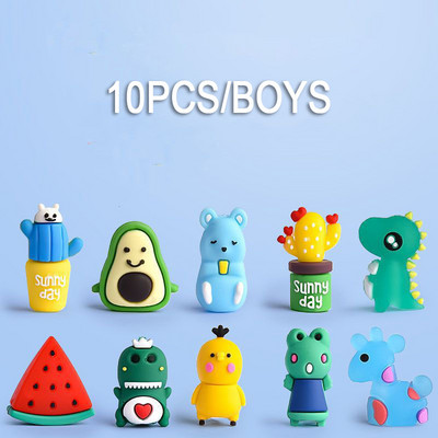 10 ΤΕΜ. Νέο Kawaii Cartoon Cap of a Pen Προστατευτική θήκη μολυβιού σιλικόνης Δημιουργική γραφική ύλη Βραβείο Σχολικών Προμηθειών