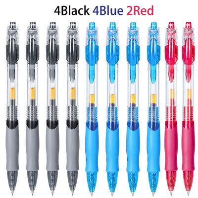 10PCS Στυλό τζελ υψηλής χωρητικότητας Stationery Kawaii Στυλό γραφής Μαύρο/κόκκινο/μπλε Μελάνι 0,5mm Μπλε Στυλό Γραφείου Σχολικά Προμήθειες
