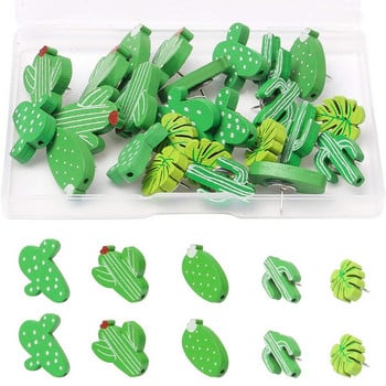 30 пакета за креативни нокти с листа на кактус, щифтове, стоманени щифтове за дома на
