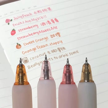 4PCS/Комплекти Цветна гел химикалка за ученици Сладка плодова гел мастилена писалка 0,5 мм Многоцветни химикалки Химикалки за рисуване на графити Ученически пособия
