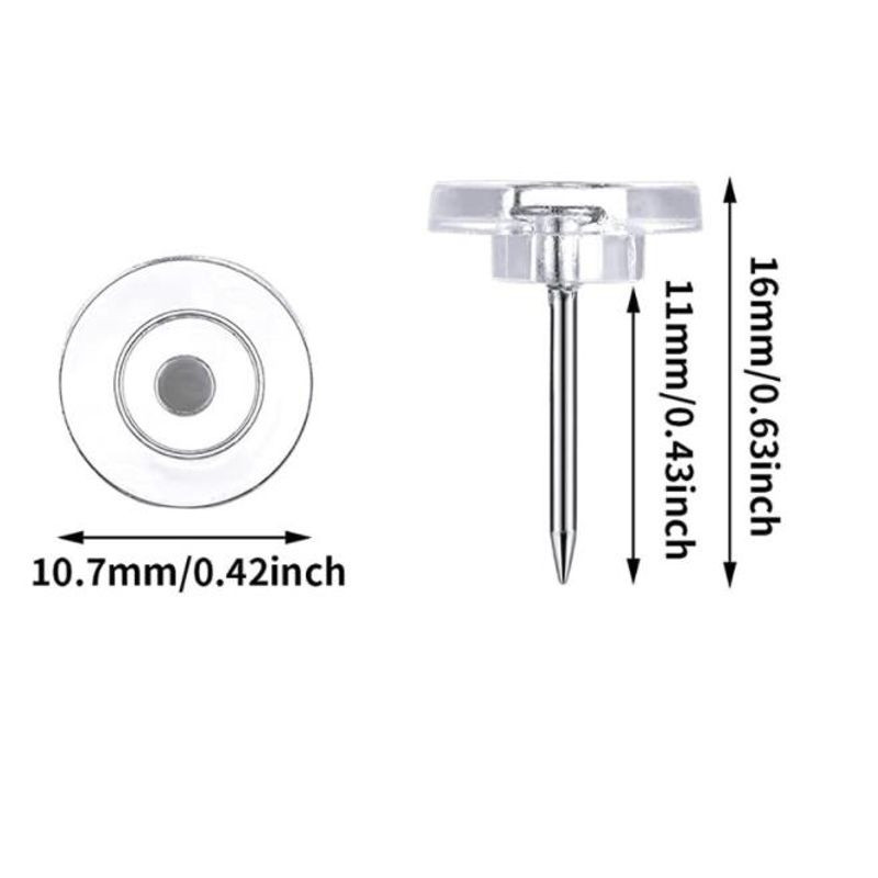 50 db műanyag átlátszó kör alakú nagy fej köröm I-alakú körömnyomó köröm fotófal