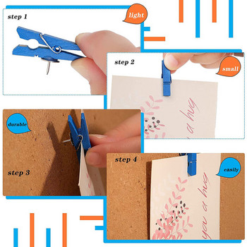 10 τεμ. Ξύλινα κλιπ Πινέζες ώθησης καρφίτσες Κλιπ Πίνακας φελλού Έργα τέχνης Καρφίτσες Κλιπ για χειροτεχνίες DIY Έργα τέχνης Έργα φωτογραφιών προμήθειες γραφείου