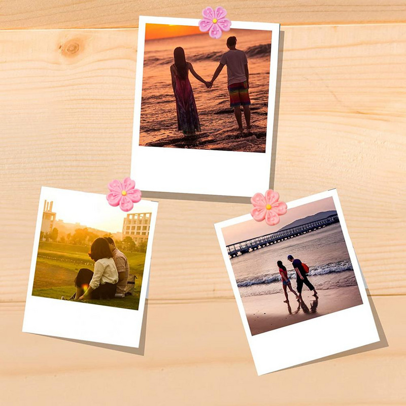 30 db/doboz Nyomógombos Barackvirágok Hordozható, jól rögzíthető mini dekoratív gombostűk Hüvelykujjak Háztartási kellékek