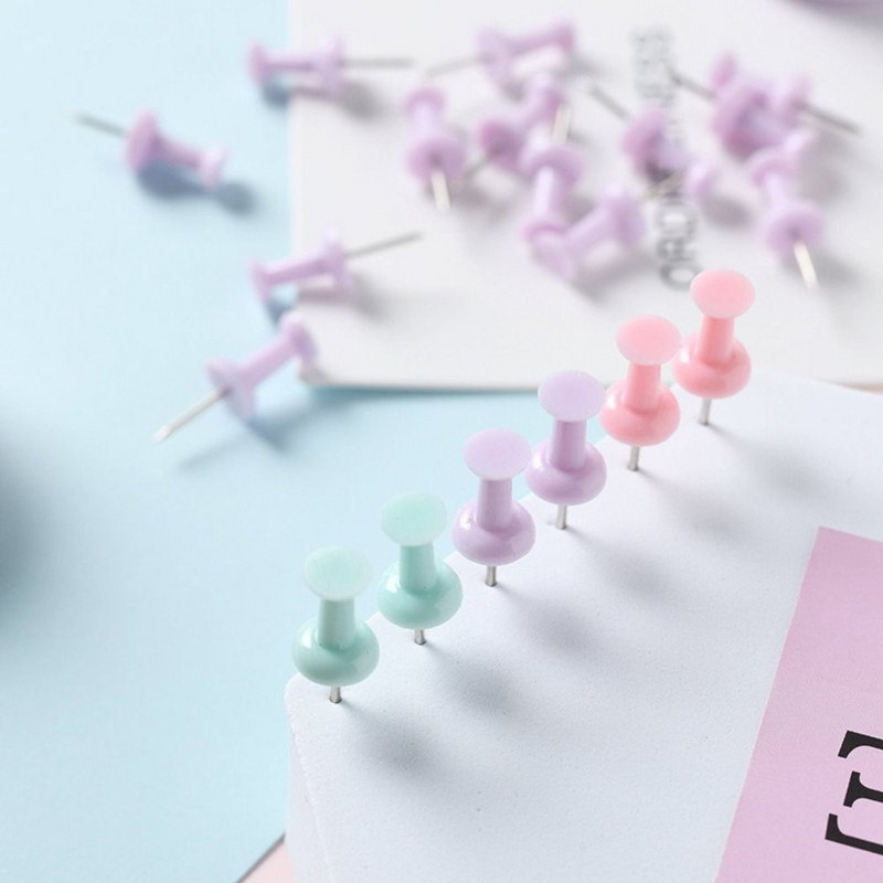 1 kutija Kućni ured Šarene pribadače za crtanje pribadača pribadača za palac plutena ploča pribadača pribadača za fotografije zidne karte markeri velike i male pribadače