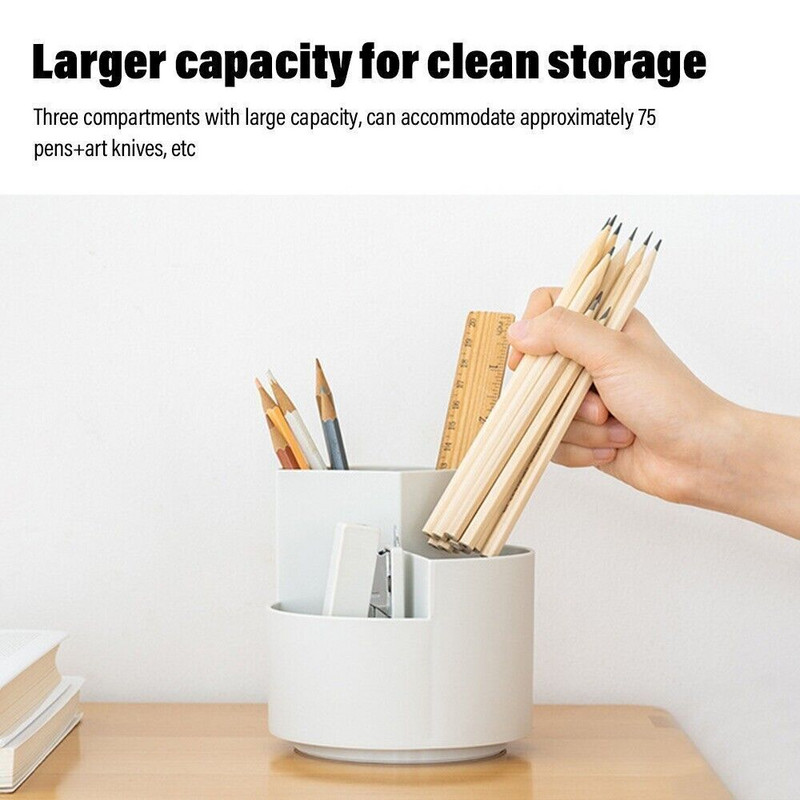 360 Περιστρεφόμενο Περιστρεφόμενο Μολύβι Μεγάλης Χωρητικότητας Γραφείο Κουτί αποθήκευσης μολυβιού Organizer Βούρτσα μακιγιάζ Σχολική επιστολόχαρτα