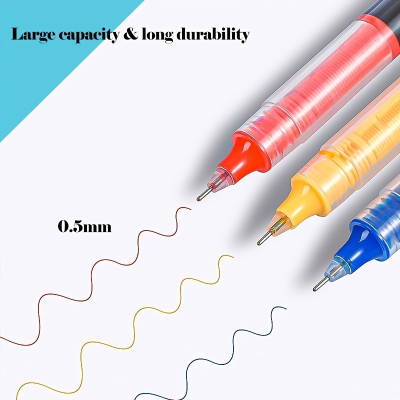 12 színű Fastdry zselés toll készlet 0,5 mm fekete kék iskolai irodai egyenes folyékony görgős toll gördülő golyóstoll irodai kiegészítők