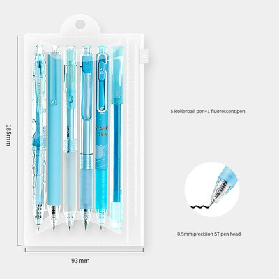 6 db/készlet Kawaii rózsaszín zselés toll 0,5 mm-es kreatív, aranyos, semleges fekete tintatoll gyerekeknek, iskolai irodai ajándék, írás vissza az iskolába