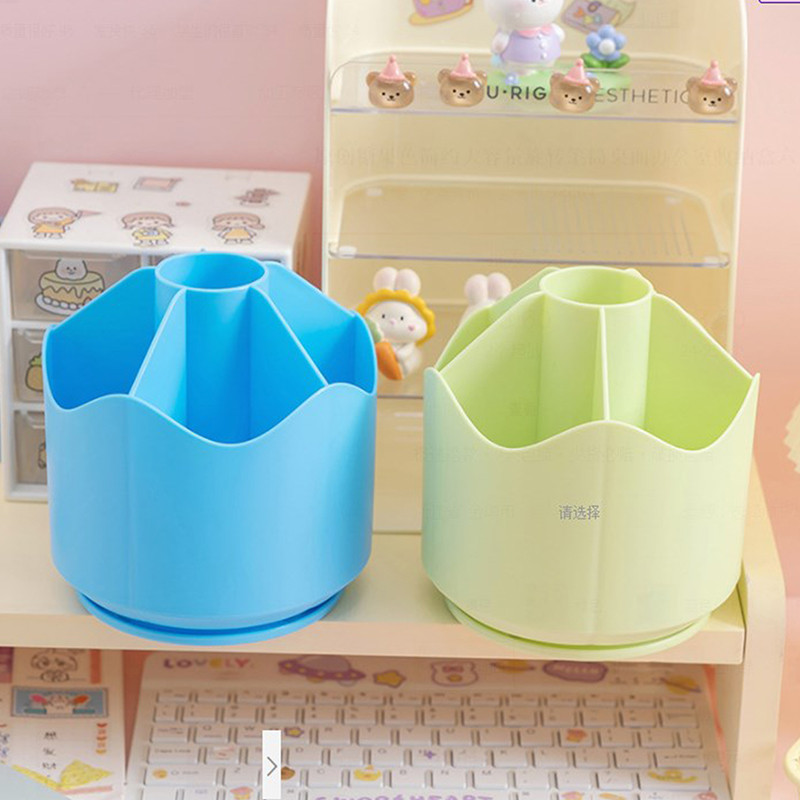 Nagy kapacitású tolltartó Forgó írószer-szervező ceruza tolltartó asztali szervező ceruzatartó edény otthoni irodához