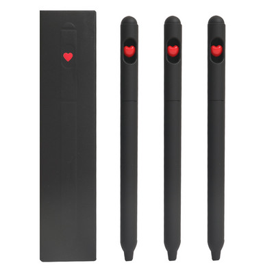 3 τεμάχια/Σετ Cute Rotable Love Gel Pen Kawaii 0,5mm Μαύρο στυλό γραφείου Σχολικά είδη γραφείου Μαθητικό στυλό γραφής Ουδέτερο στυλό