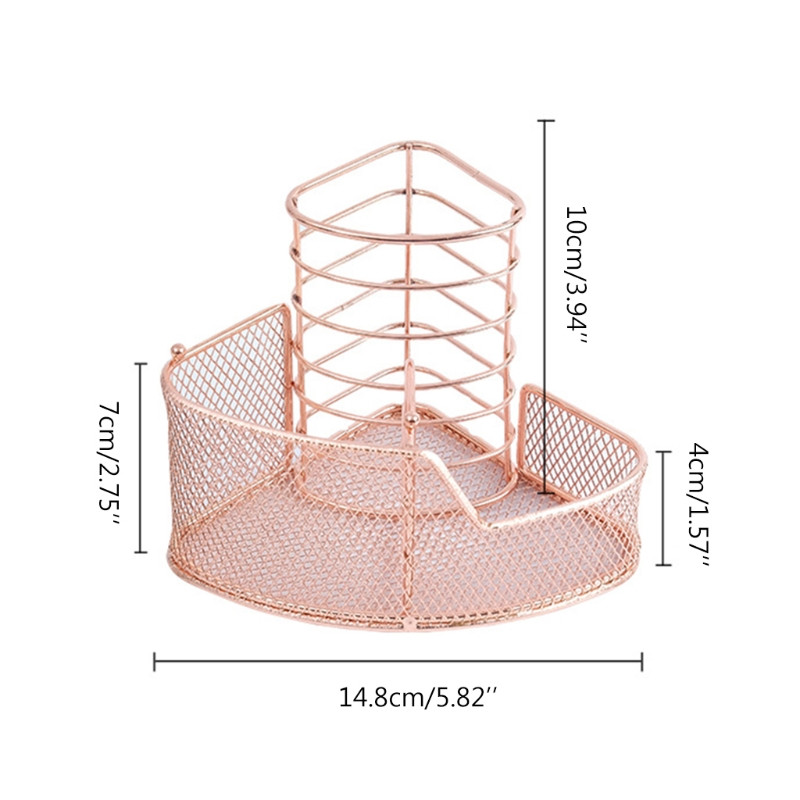 Kiváló Rose Gold írószer tartó Arany hálós tolltartó Stílusos telefonállvány íróasztali díszek Ideális irodai szállításhoz