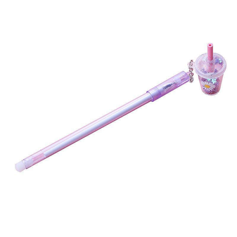Lytwtw`s-Kawaii Daisies Flower Milk Tea Cup medál gél toll iskolai irodaszerek Kreatív írószerek Sweet Lovely toll 4 db