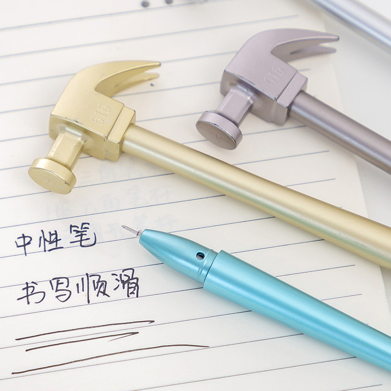 1Pcs Creative Simulation Hammer Tools Shape Gel Pen Student School Γραφικά είδη Γραφείου Αναμνηστικά στυλό γραφής Αστεία δώρα