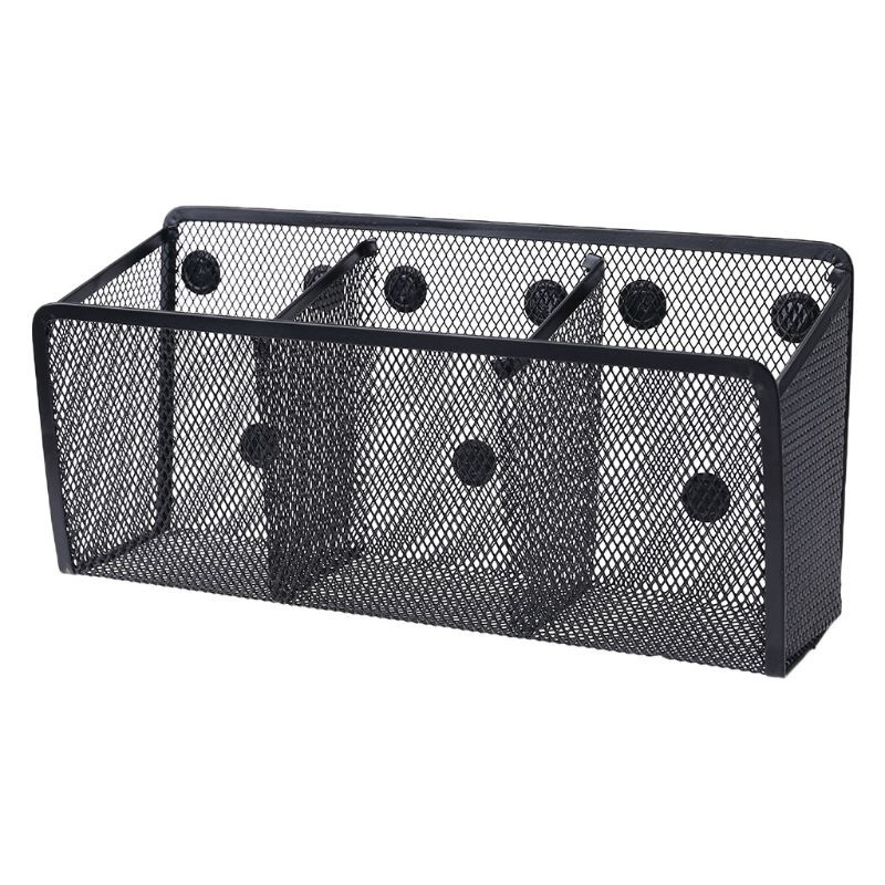 Fém dróthálós mágneses kosár tároló doboz tábla kréta toll ceruza smink