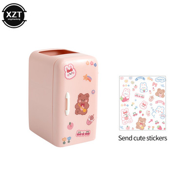 Японски креативен държач за хладилна писалка Калъф за момичета Сладък многофункционален канцеларски чекмедже Кутия за съхранение Kawaii Органайзер за бюро с голям капацитет