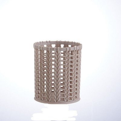 Kreatív rattan műanyag tolltartó Többfunkciós üreges dobozok asztali irodaszerekhez, vödör ceruzatartóhoz