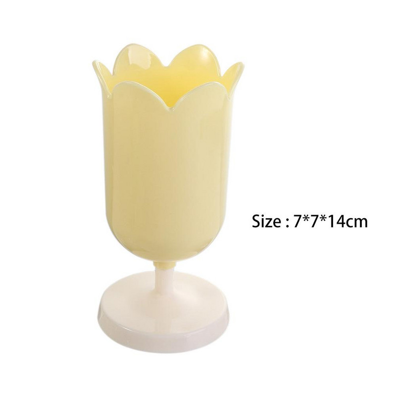 Műanyag tulipán tolltartó lány kis sminkdoboz Iskola írószer kellékek szervező asztali dekoráció