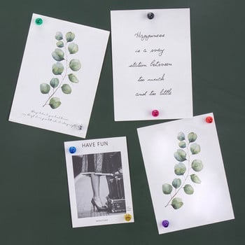 10 бр. Малки Magentic Push Pins Цветно кодирани магнити за карти за хладилник Магнити за черна дъска за офис училище Магнитна бяла дъска