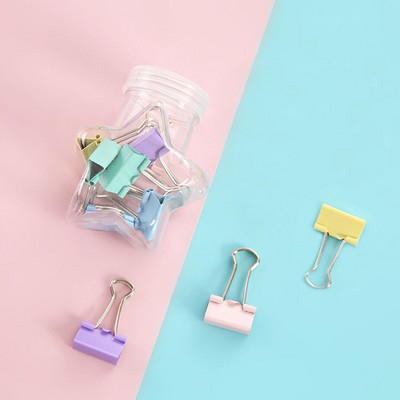 Сгъваема щипка Прозрачни щипки за подвързване Канцеларски материали Консумативи за подвързване Палец Подвързия Метална щипка с дълга опашка Щифтове Щипки за хартия Училище