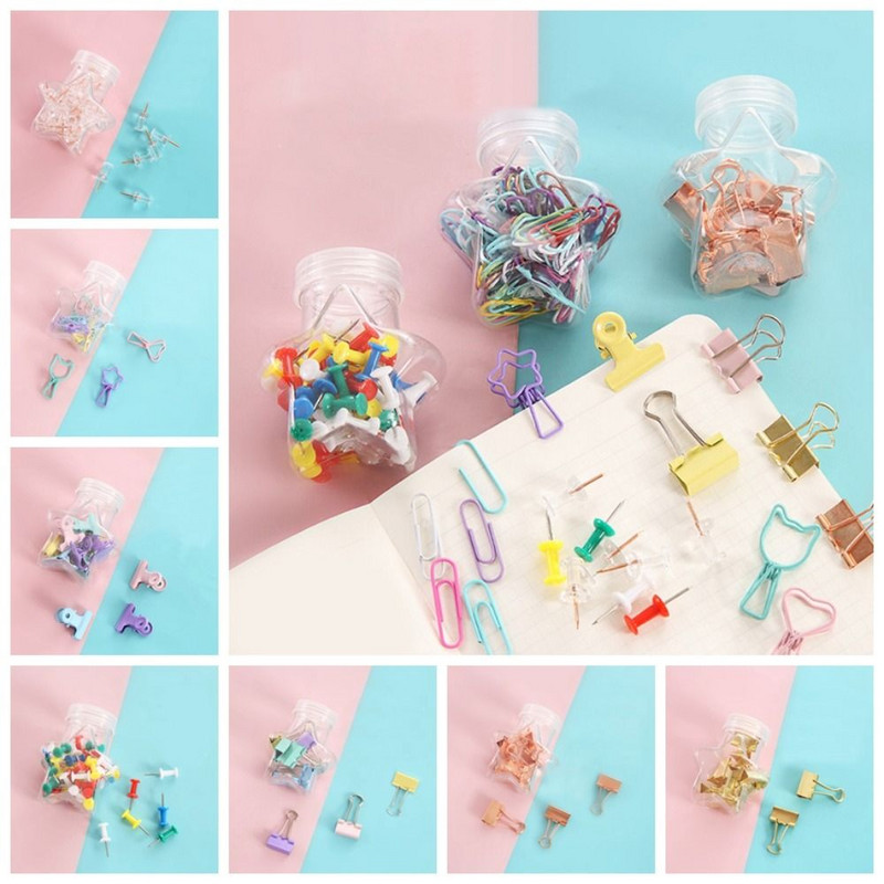 Сгъваема щипка Прозрачни щипки за подвързване Канцеларски материали Консумативи за подвързване Палец Подвързия Метална щипка с дълга опашка Щифтове Щипки за хартия Училище
