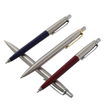 Метална химикалка в стил на рекламна преса Търговски подаръчни химикалки за училище Офис Core Solventborne Автоматична химикалка с черно мастило