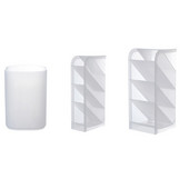 Dekoratív matt PP tollpohár egymásra rakható sminkeszköz tartó Távirányító tartó Y98A