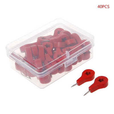 40 db Térképjelzők Fából készült rajz Fénykép Fali szegecsek Parafa tábla csapok Thumbtack Pus