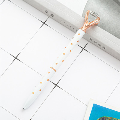 Στυλό Glitter Large Diamond Crystal Ballpoint Student Stationery Office Business 1,0mm Metal Rhinestone Financial Ball Point στυλό
