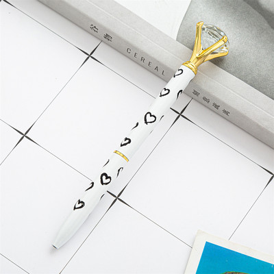 Στυλό Glitter Large Diamond Crystal Ballpoint Student Stationery Office Business 1,0mm Metal Rhinestone Financial Ball Point στυλό