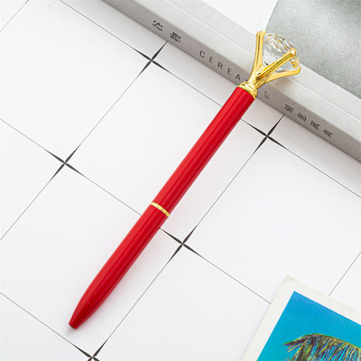 Στυλό Glitter Large Diamond Crystal Ballpoint Student Stationery Office Business 1,0mm Metal Rhinestone Financial Ball Point στυλό