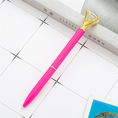 Στυλό Glitter Large Diamond Crystal Ballpoint Student Stationery Office Business 1,0mm Metal Rhinestone Financial Ball Point στυλό