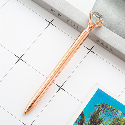 Στυλό Glitter Large Diamond Crystal Ballpoint Student Stationery Office Business 1,0mm Metal Rhinestone Financial Ball Point στυλό