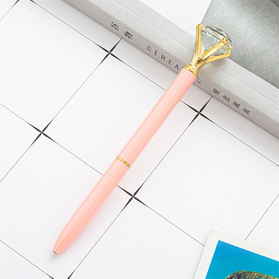Στυλό Glitter Large Diamond Crystal Ballpoint Student Stationery Office Business 1,0mm Metal Rhinestone Financial Ball Point στυλό