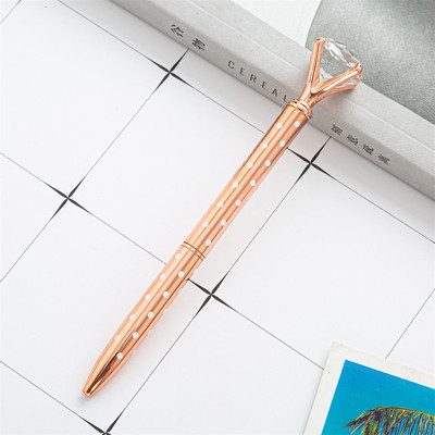 Στυλό Glitter Large Diamond Crystal Ballpoint Student Stationery Office Business 1,0mm Metal Rhinestone Financial Ball Point στυλό
