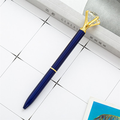 Στυλό Glitter Large Diamond Crystal Ballpoint Student Stationery Office Business 1,0mm Metal Rhinestone Financial Ball Point στυλό