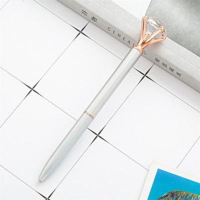 Στυλό Glitter Large Diamond Crystal Ballpoint Student Stationery Office Business 1,0mm Metal Rhinestone Financial Ball Point στυλό
