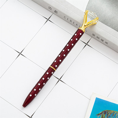 Στυλό Glitter Large Diamond Crystal Ballpoint Student Stationery Office Business 1,0mm Metal Rhinestone Financial Ball Point στυλό