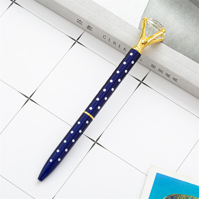 Στυλό Glitter Large Diamond Crystal Ballpoint Student Stationery Office Business 1,0mm Metal Rhinestone Financial Ball Point στυλό